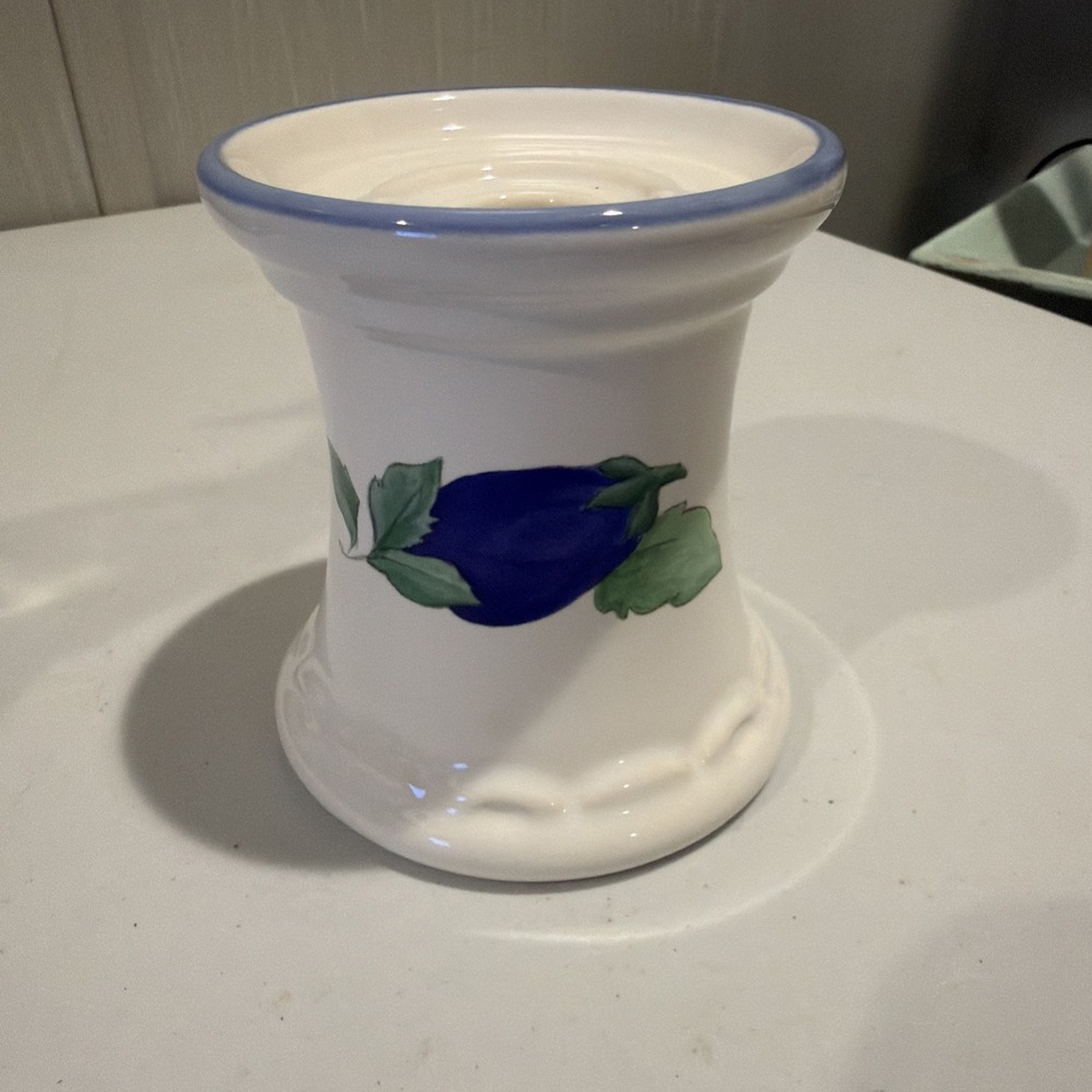 pfaltzgraff Summer Garden Single Stonewear Vtg Candlestick Pillar Holder